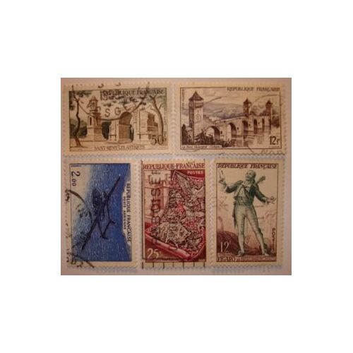 Timbres République Française - Lot De 5