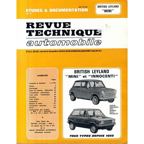 Revue Technique Automobile - British Leyland