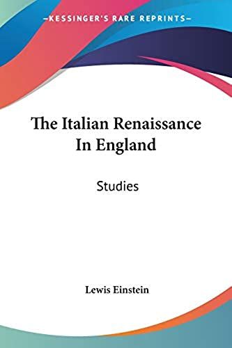 The Italian Renaissance In England