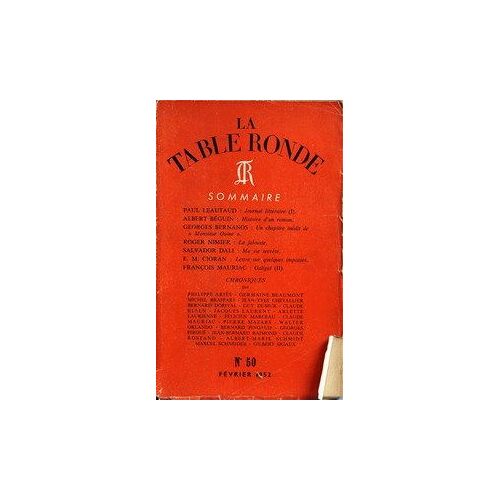 Table Ronde (La) N°50 Du 01-02-1952