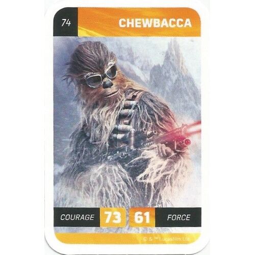 Carte Star Wars Solo Leclerc 2018. Chewbacca N° 74