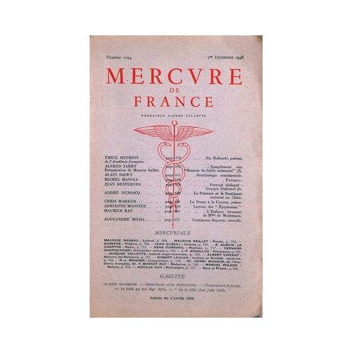 Mercure De France N° 1024 Du 01/12/1948
