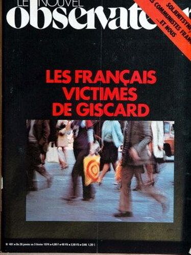 Nouvel Observateur (Le) N° 481 Du 03/02/1974