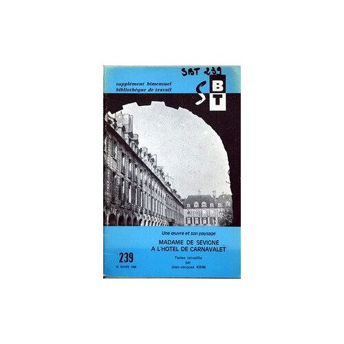 Bibliotheque De Travail N° 239 Du 15/03/1968