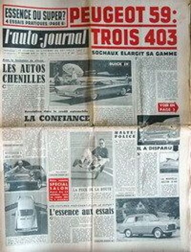 Auto Journal (L') N° 207 Du 01/10/1958