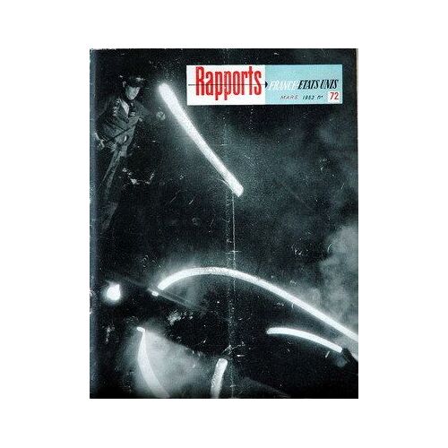 Rapports France Etats Unis N° 72 Du 01/03/1953