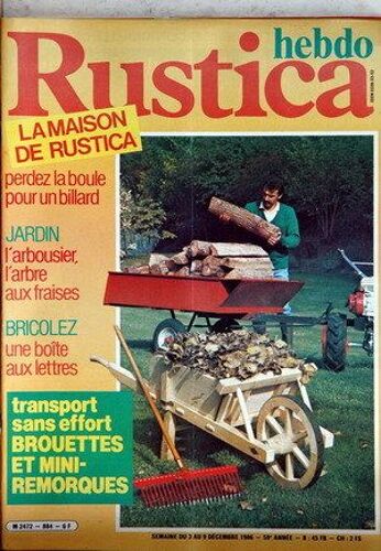 Rustica Hebdo N° 884 Du 03/12/1986