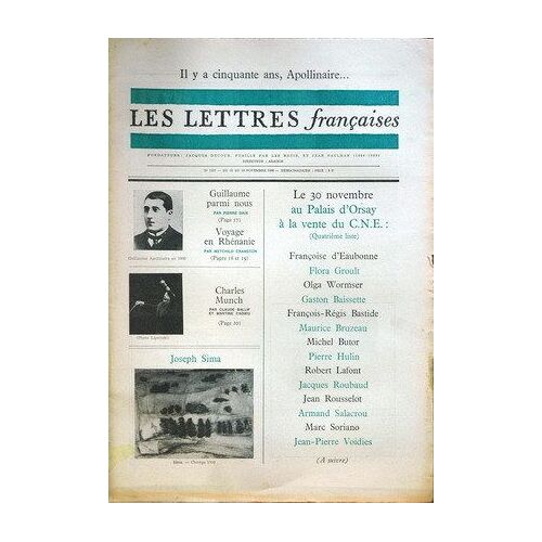 Lettres Francaises (Les) N° 1257 Du 13/11/1968