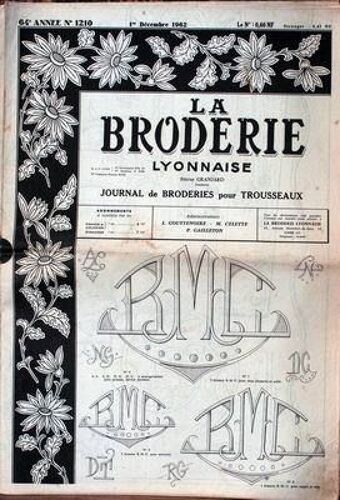Broderie Lyonnaise (La) N° 1210 Du 01/12/1962