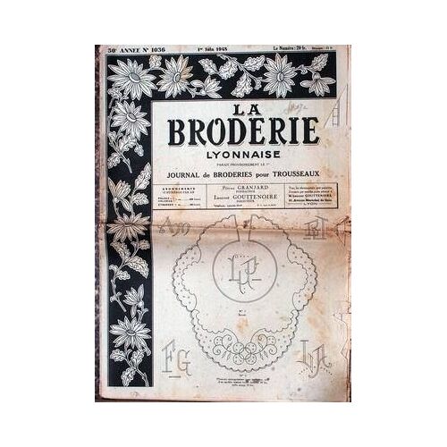 Broderie Lyonnaise (La) N° 1036 Du 01/06/1948