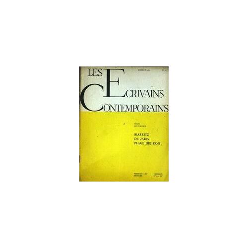 Ecrivains Contemporains (Les) N° 78 Du 01/07/1962