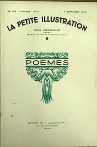 Petite Illustration Poemes (La) N°592 Du 03-09-1932