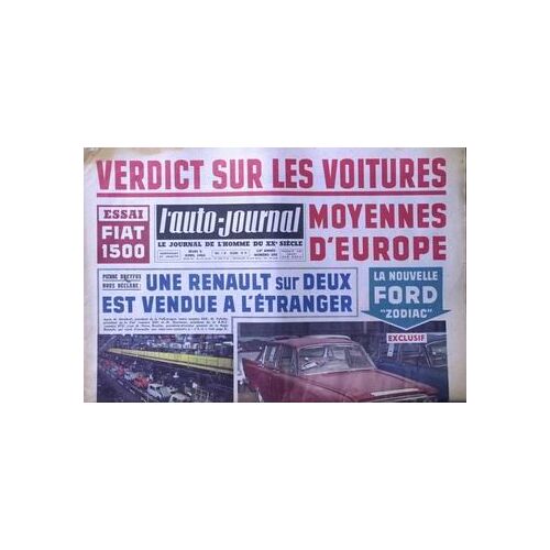 Auto Journal (L') N° 295 Du 05/04/1962
