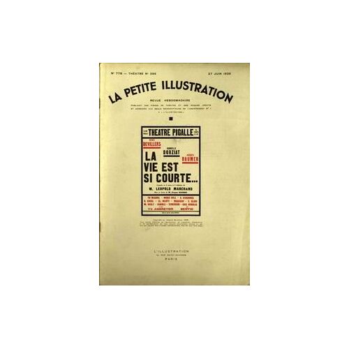 Petite Illustration Theatre (La) N°778 Du 27-06-1936