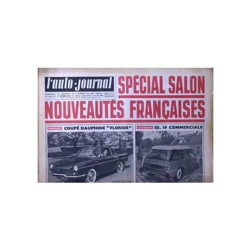 Auto Journal (L') N° 208 Du 15/10/1958