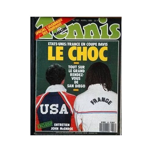 Tennis Magazine N° 157 Du 01/04/1989