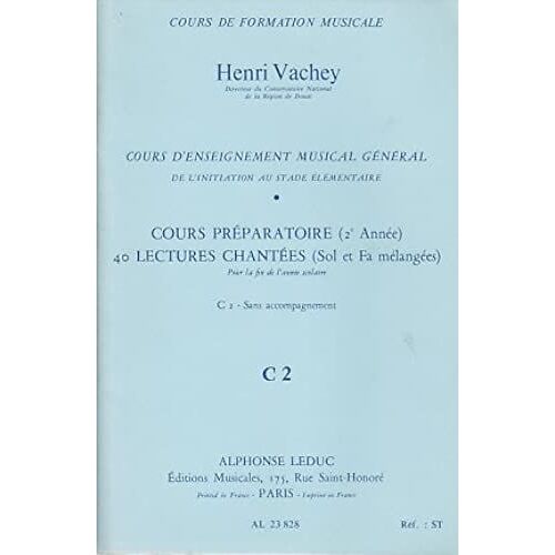 Henri Vachey: 40 Exercises With Treble And Bass Clefs Mixed