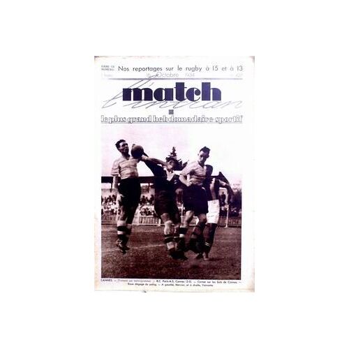 Match L'intran N° 427 Du 16/10/1934
