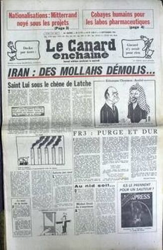 Canard Enchaine (Le) N° 3175 Du 02/09/1981