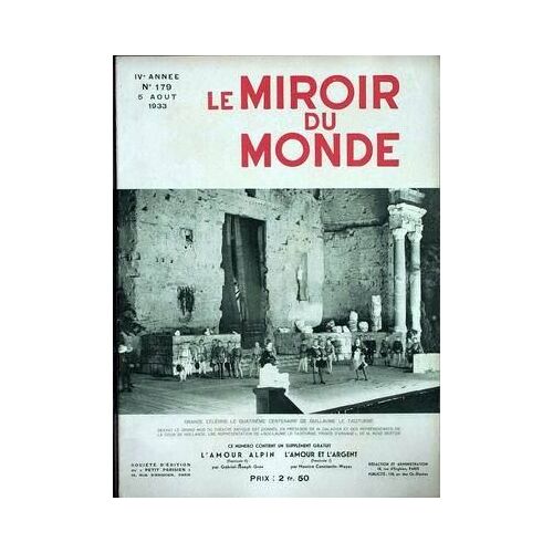 Miroir Du Monde (Le) N° 179 Du 05/08/1933