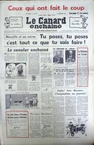 Canard Enchaine (Le) N° 2772 Du 12/12/1973