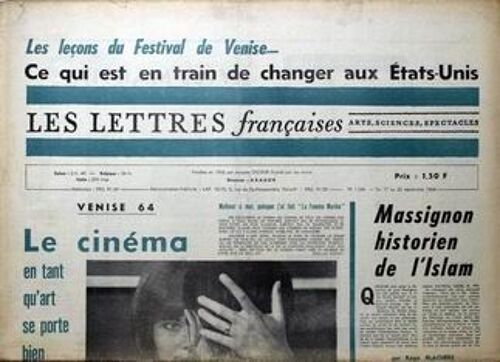 Lettres Francaises (Les) N° 1046 Du 17/09/1964