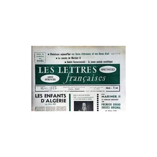 Lettres Francaises (Les) N° 957 Du 20/12/1962