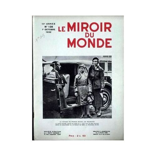 Miroir Du Monde (Le) N° 135 Du 01/10/1932
