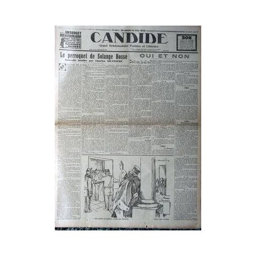 Candide N° 514 Du 18/01/1934