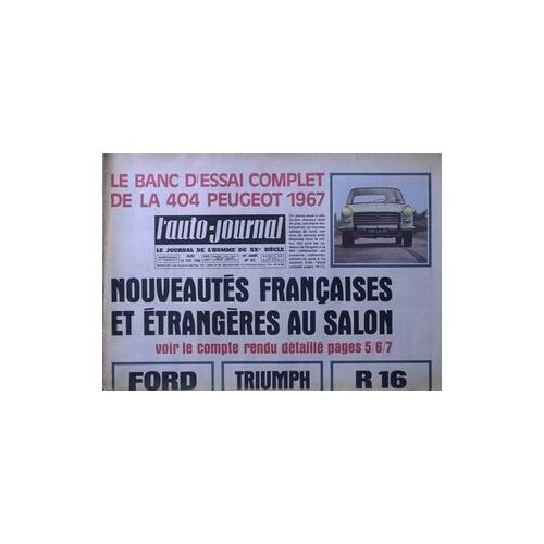 Auto Journal (L') N° 413 Du 13/10/1966