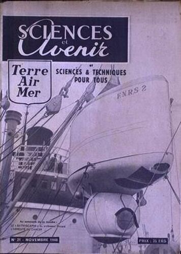 Sciences Et Avenir N° 21 Du 01/11/1948