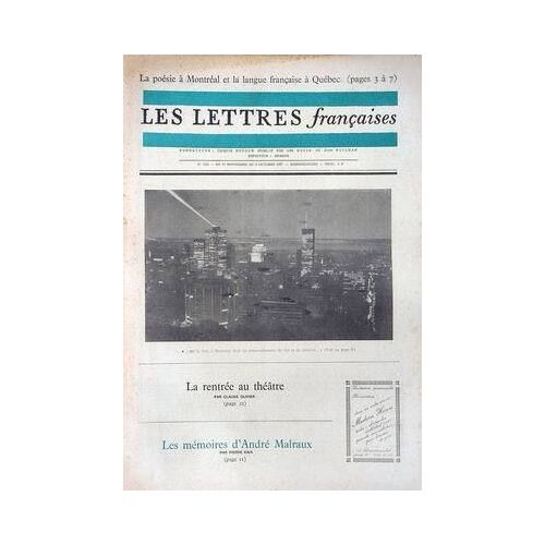 Lettres Francaises (Les) N° 1201 Du 27/09/1967