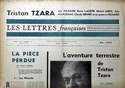 Lettres Francaises (Les) N° 1010 Du 02/01/1964