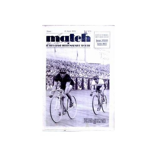 Match L'intran N° 474 Du 13/08/1935
