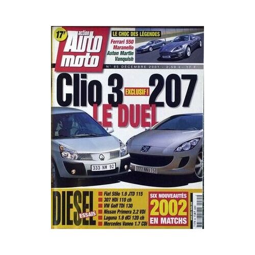 Action Auto Moto N° 85 Du 01/12/2001