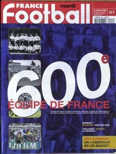 France Football N° 2843 Du 03/10/2000