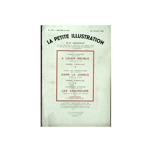 Petite Illustration Theatre (La) N°732 Du 20-07-1935