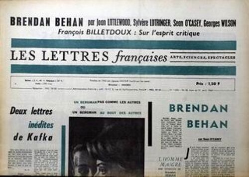 Lettres Francaises (Les) N° 1022 Du 26/03/1964