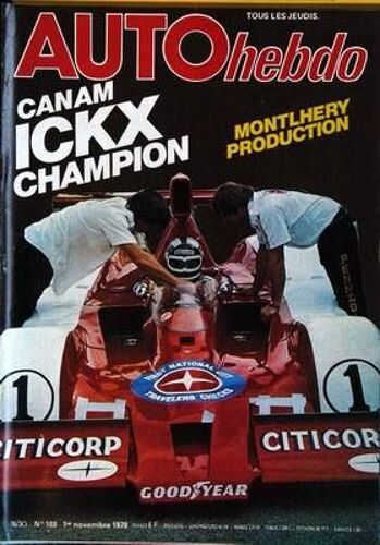 Auto Hebdo N° 188 Du 01/11/1979