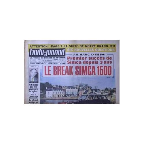Auto Journal (L') N° 373 Du 01/04/1965