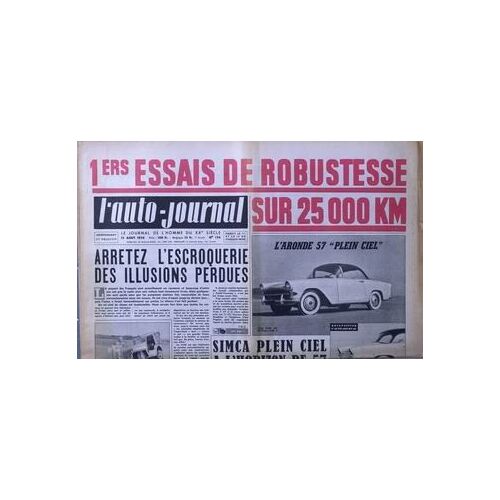Auto Journal (L') N° 156 Du 15/08/1956