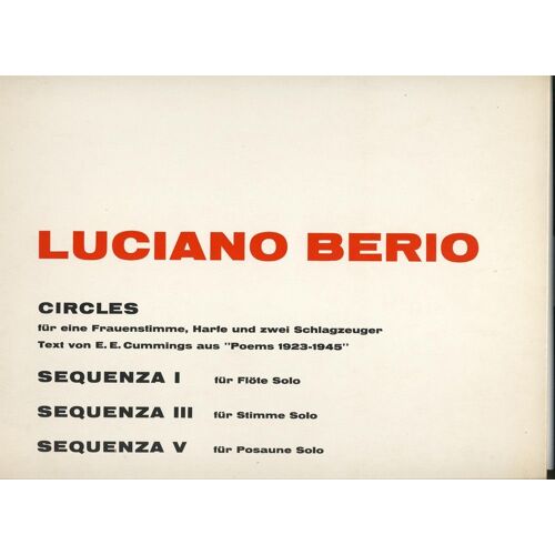 Circles, Sequenza I, Sequenza Iii, Sequenza V