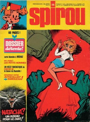 Spirou  N° 1935 : Natacha En Couv / Mohat / Le Genie A La Bouteille Par Dede /