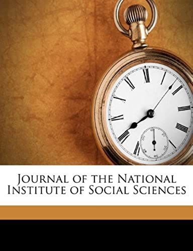 Journal Of The National Institute Of Social Sciences
