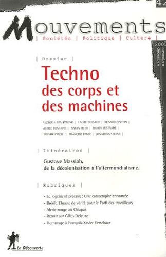 Mouvements N° 42, Novembre/Déce - Techno Des Corps Et Des Machines
