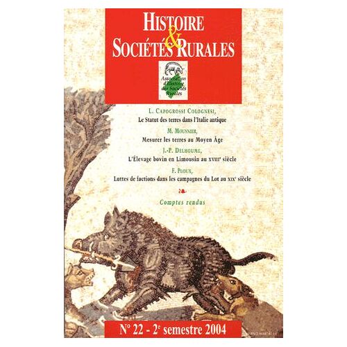 Histoire & Sociétés Rurales N° 22, 2e Semestre 2