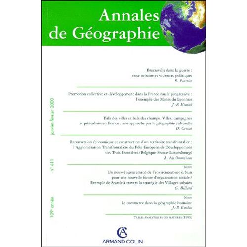 Annales De Géographie N° 611 Janvier-Février 2000