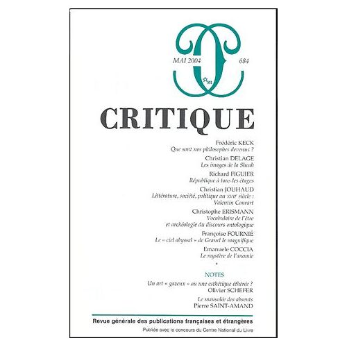 Critique N° 684 Mai 2004