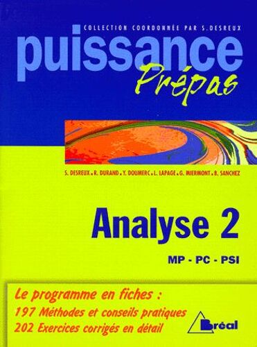 Analyse Tome 2 - Analyse