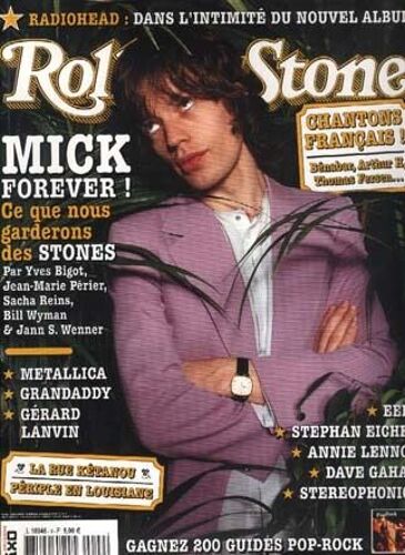 Rolling Stone  N° 9 : Rolling Stone/ Radiohead/ Benabar/ Arthur H/ Thomas Fersen/ Metallica/ Grandaddy/ Gérard Lanvin/ Eels/ Annie Lennox/ S. Eicher/ Stereophonics/ La Rue Ketanou// D. Gahan
